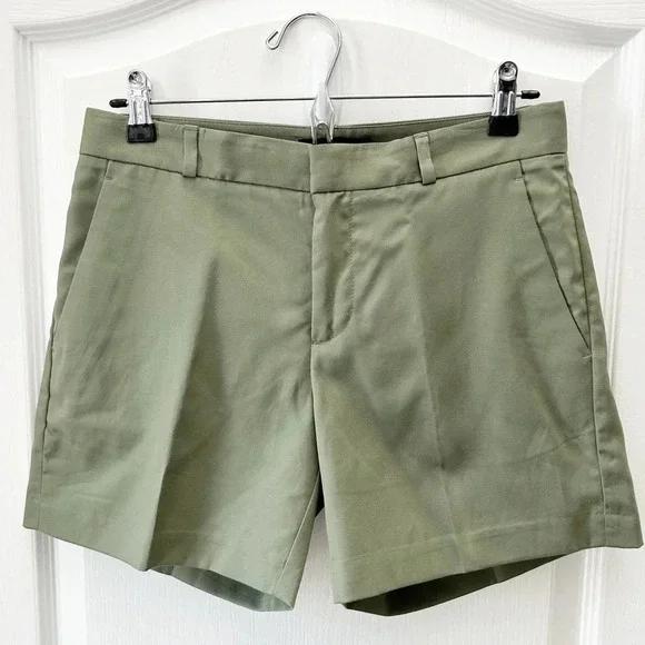 Banana  Republic Tailored Chino Shorts Tencel Army Green Size 0 NWT - Picture 6 of 16